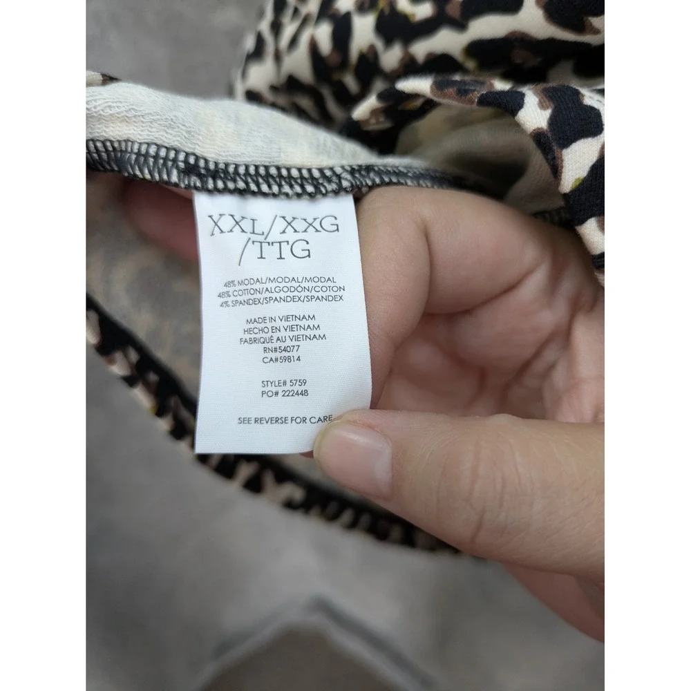 Cabi Top Womens XXL Knotty Tank Leopard Animal Print Casual Edgy‎ Party Y2K 90s
